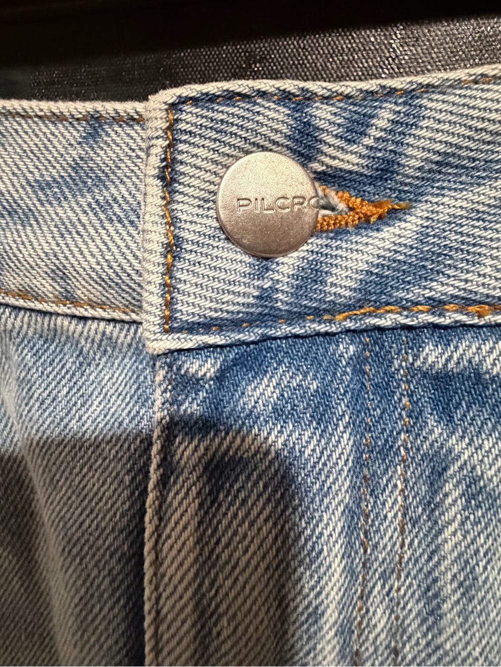 Pilcro Light Blue Denim Maxi Skirt with Front Slit - Picture 3 of 4